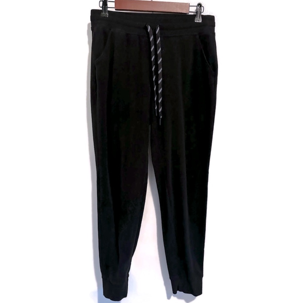 Black Ribbed Joggers